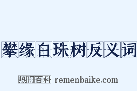 攀缘白珠树反义词是什么意思的图片